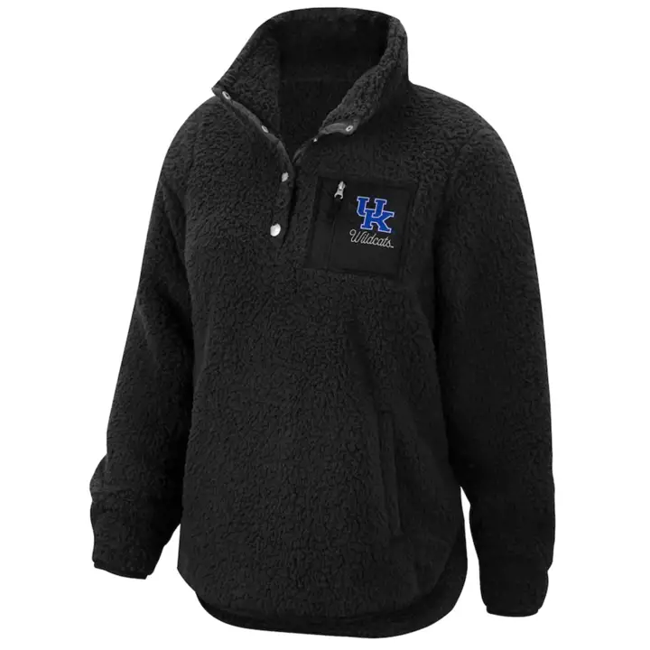 Kentucky Wildcats NCAA Femme Sierra Sherpa 1/4 Zip 21 noir