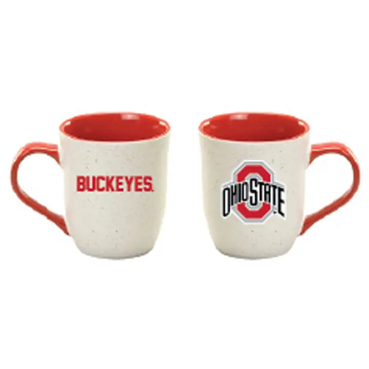 Mug en granit de 47 cl Ohio State Buckeyes blanc/rouge