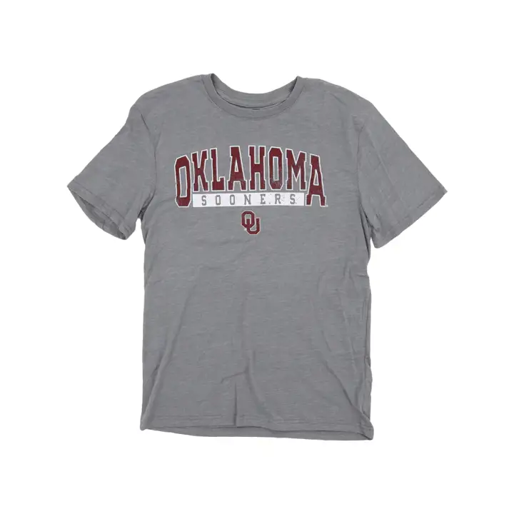 T-shirt Oklahoma Sooners NCAA Heritage Triblend Banner gris