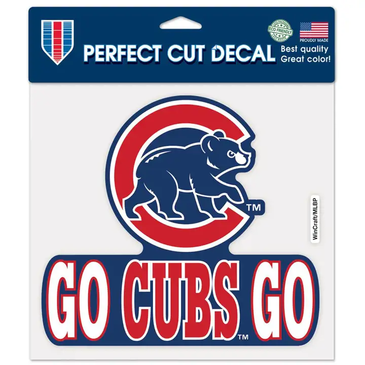 Autocollant découpé Chicago Cubs 4x4 - Couleur assortie