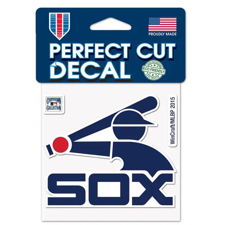 Décalcomanie découpée Chicago White Sox 4x4 - Couleur ast