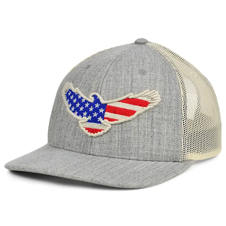 Casquette de routier courbée USA Aigle H-GRIS