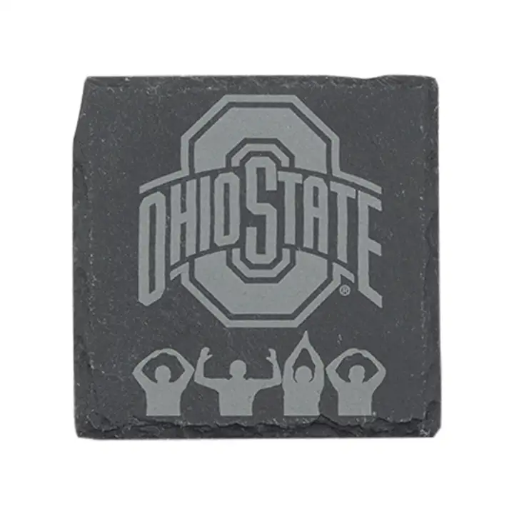 Sous-verre ardoise logo Buckeyes de l'Ohio State