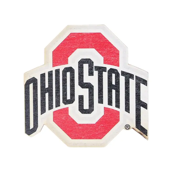 Aimant en bois avec logo des Ohio State Buckeyes