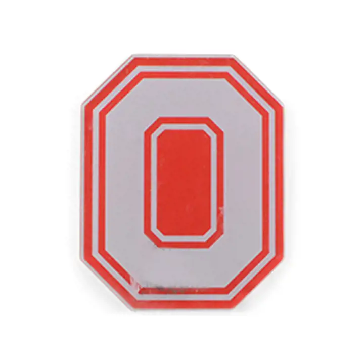 Aimant acrylique en forme de bloc O des Buckeyes d'Ohio State