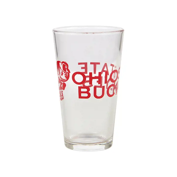Verre à pinte transparent Brutus des Buckeyes d'Ohio State