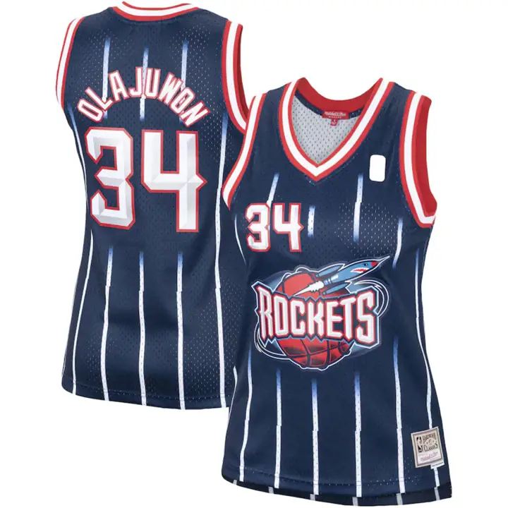 Maillot HWC Swingman Hakeem Olajuwon bleu ROCKETS NBA femme