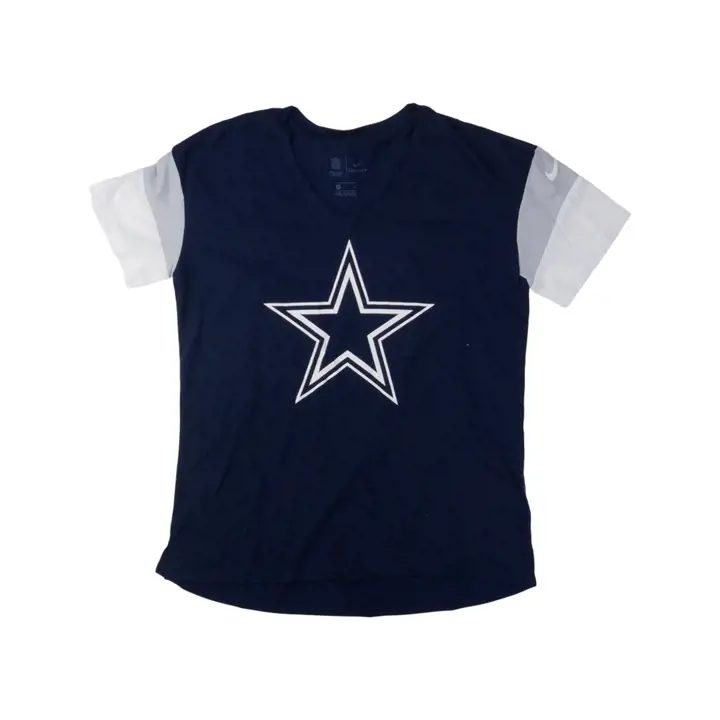 Dallas Cowboys NFL pour femme, haut en maille tendance Dri-Fit 21 marine/