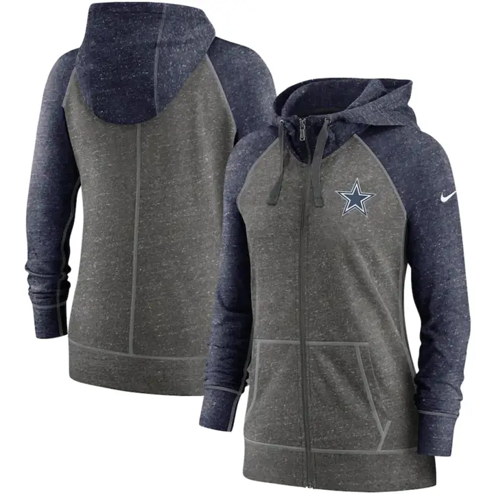 Sweat à capuche FZ Gym Vintage NFL Femme Dallas Cowboys 21 anthracite