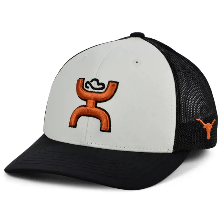 Casquette Trucker en maille Hooey NCAA Texas Longhorns blanche
