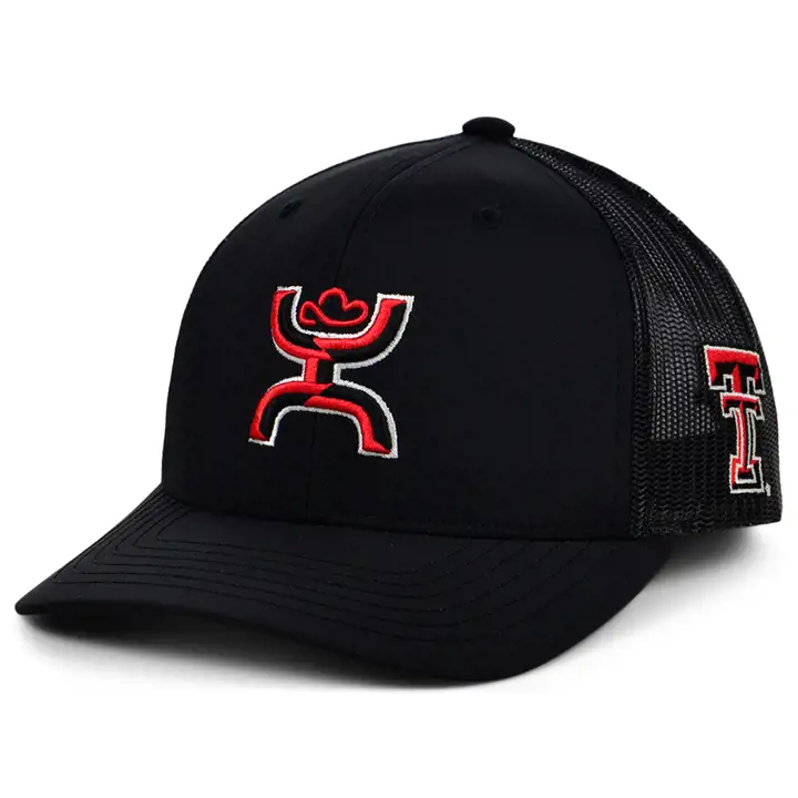 Texas Tech Red Raiders NCAA Casquette Trucker en Maille Hooey Noire