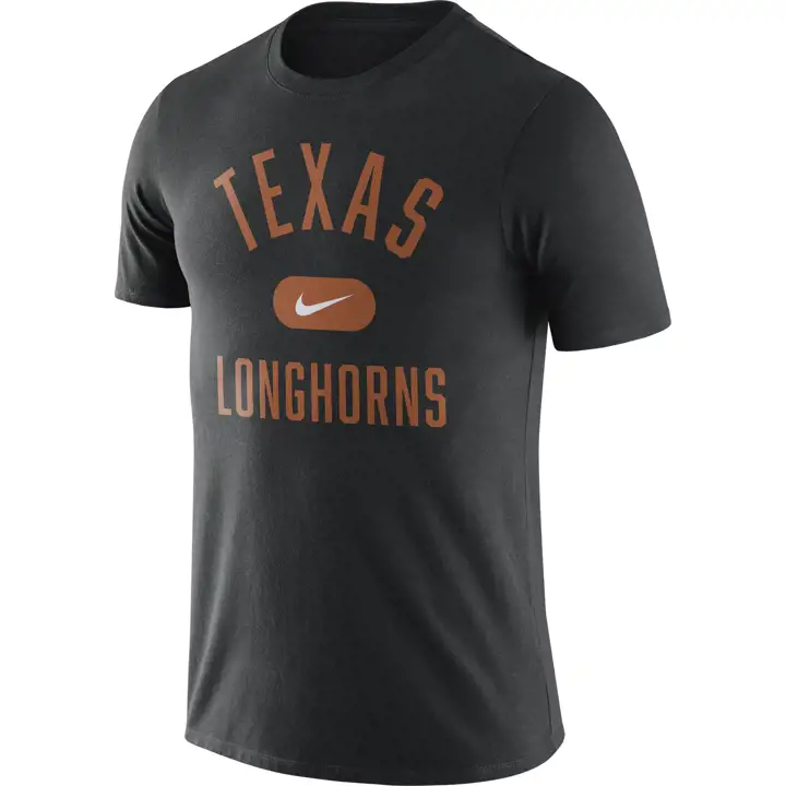 T-shirt noir Texas Longhorns NCAA avec inscription en arc de cercle