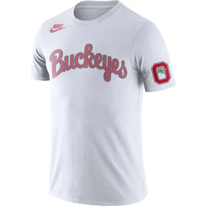 T-shirt Rétro Coton NCAA OHIO STATE BUCKEYES BLANC