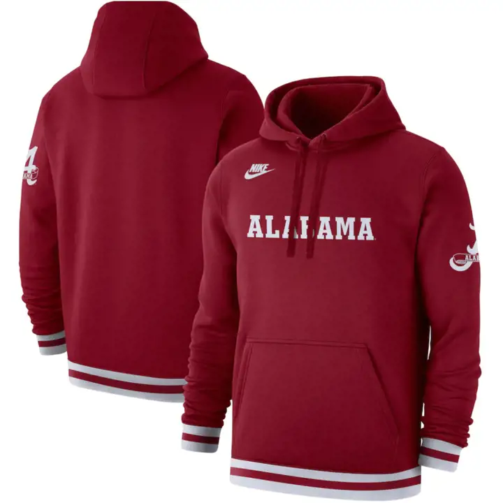 Sweat à capuche rétro NCAA Alabama Crimson Tide 21 CRIM