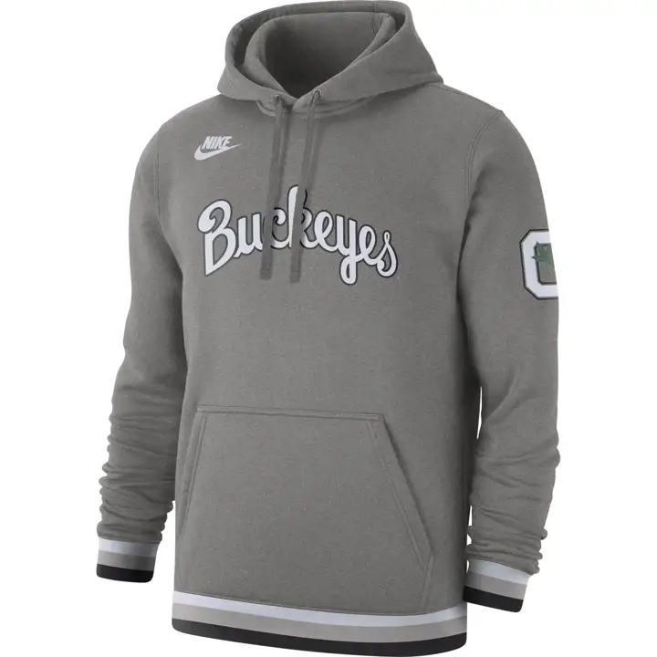 SWEAT À CAPUCHE RÉTRO NCAA OHIO STATE BUCKEYES 21 GRIS
