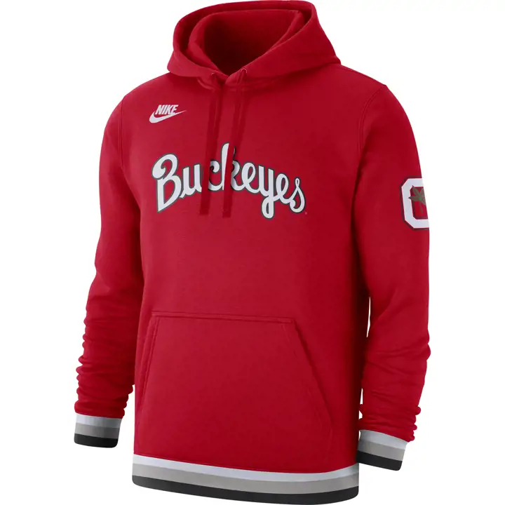 Sweat-shirt à capuche rétro NCAA Ohio St 21 ROUGE/blanc