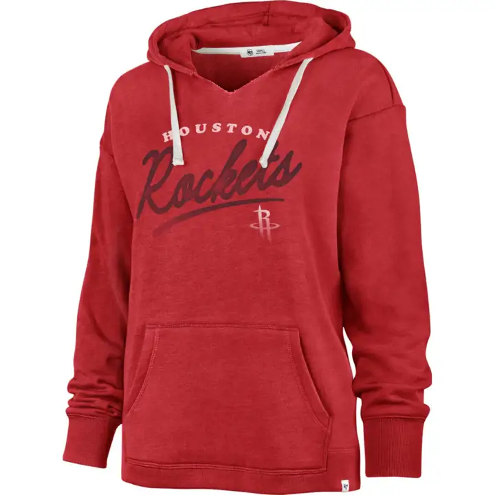 Sweat à capuche Houston Rockets NBA Cross Script Emerson pour femme - Rouge 21
