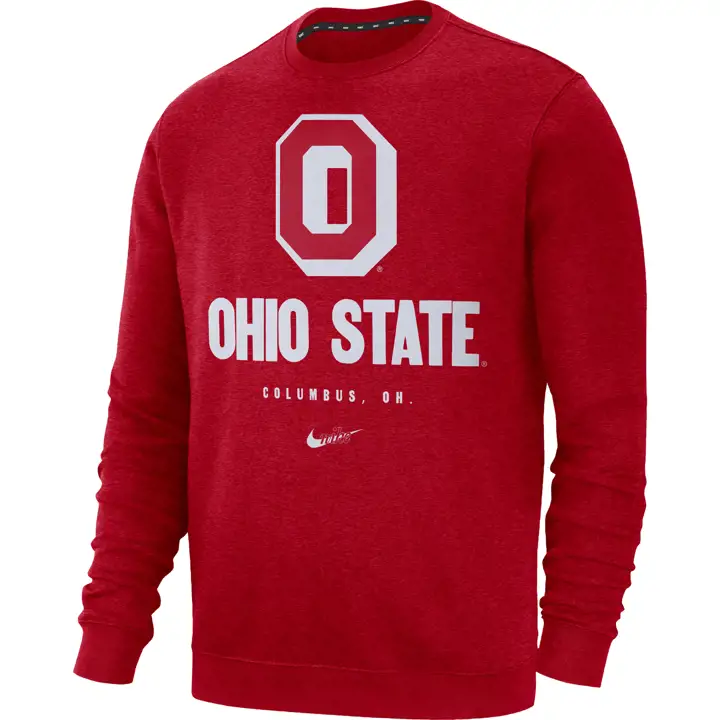 OHIO STATE BUCKEYES NCAA Sweat-shirt à col rond Vault Club ROUGE