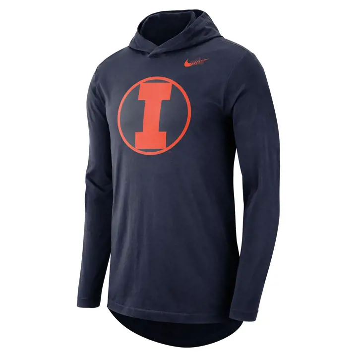T-shirt à capuche ILLINOIS FIGHTING ILLINI NCAA DF LS 21 NAVY