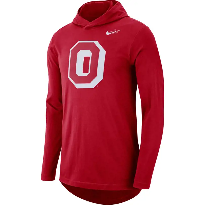 T-shirt à capuche OHIO STATE BUCKEYES NCAA DF manches longues 21 ROUGE