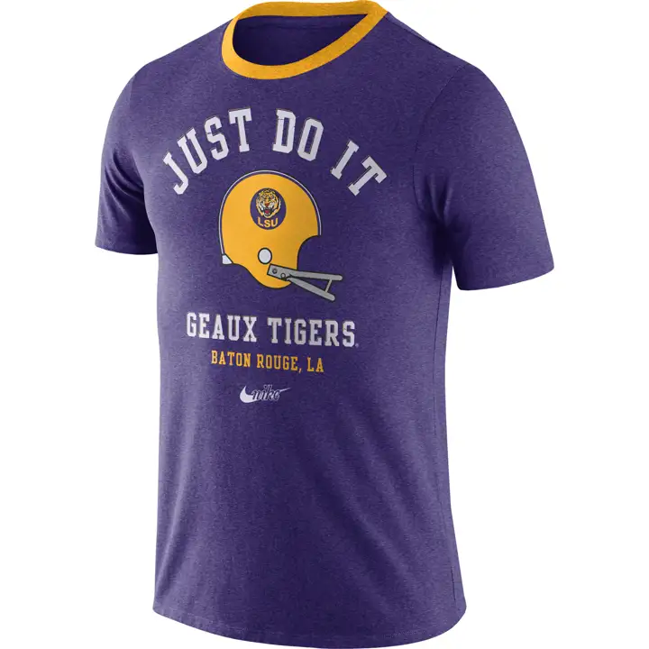 T-shirt L.S.U. NCAA Triblend Vault Helmet 21 PUR