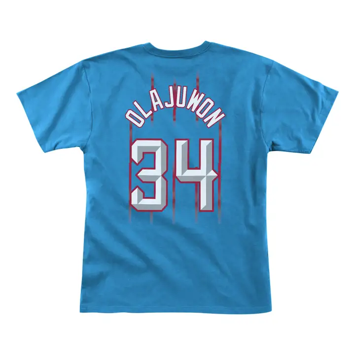 T-shirt Houston Rockets NBA Reload Player Hakeem Olajuwon bleu