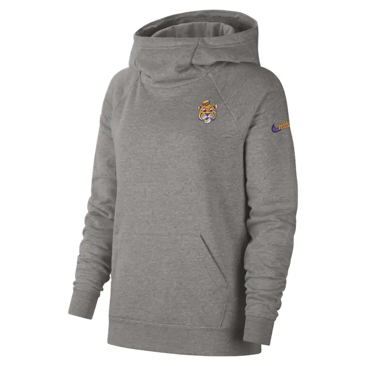 Sweat-shirt ras du cou LSU NCAA pour femme, coupe ajustée, 21 DKGRY