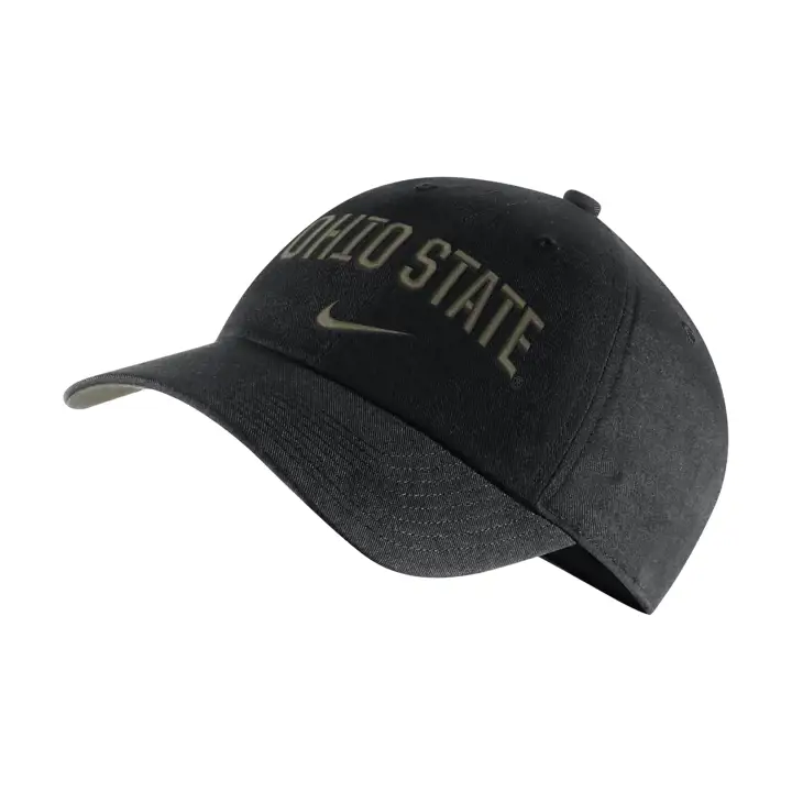 Ohio State Buckeyes NCAA H86 Wordmark Swoosh noir/olive