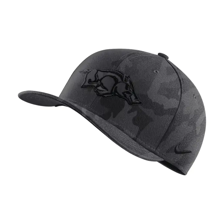 Arkansas Razorbacks NCAA NK Camo Swooshflex noir/gris