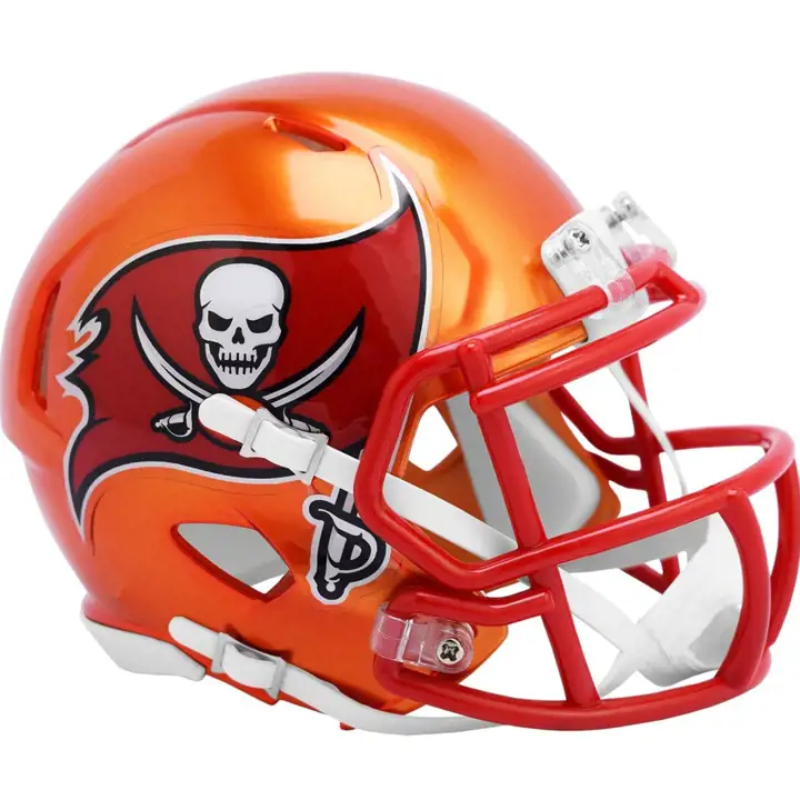 Mini casque de football américain Tampa Bay Buccaneers Speed Flash Alt (Orange/Rouge)
