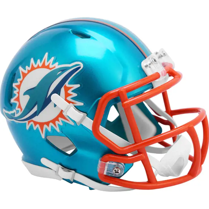 Mini-casque alternatif Miami Dolphins Speed Flash TEAL/ORG