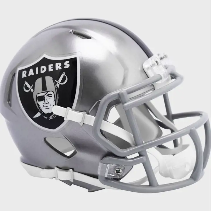 Mini-casque alternatif Las Vegas Raiders Speed Flash ARGENT/NOIR