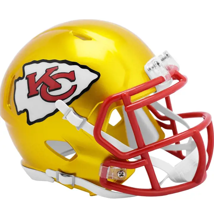 Mini-casque alternatif Flash de vitesse des Chiefs de Kansas City, jaune/rouge