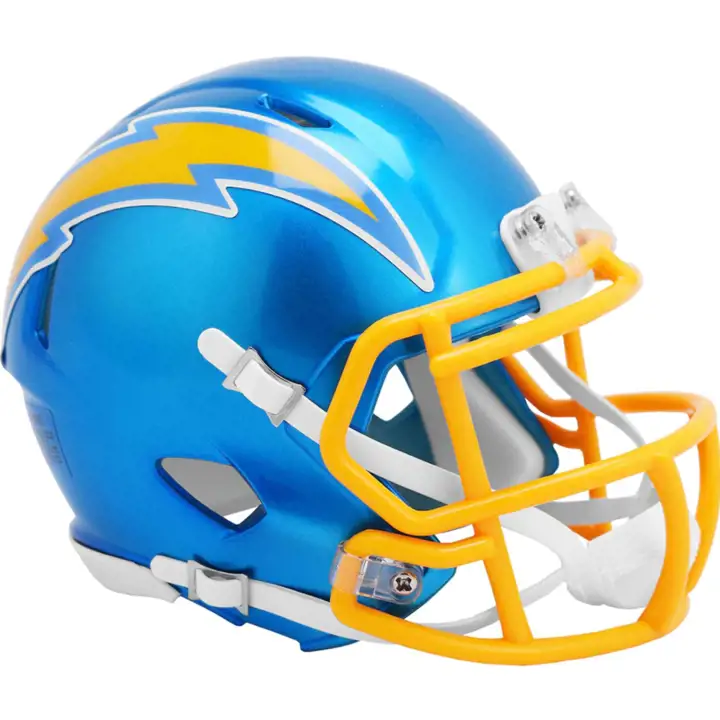 Mini-casque alternatif Los Angeles Chargers Speed Flash TEAL/YEL