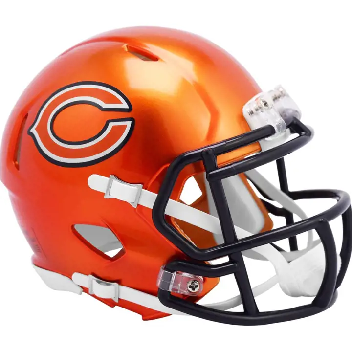Casque miniature Flash de vitesse des Bears de Chicago ORG/NAVY