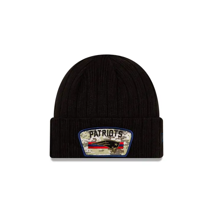 New England Patriots Bonnet tricoté à revers 21 NFL STS noir