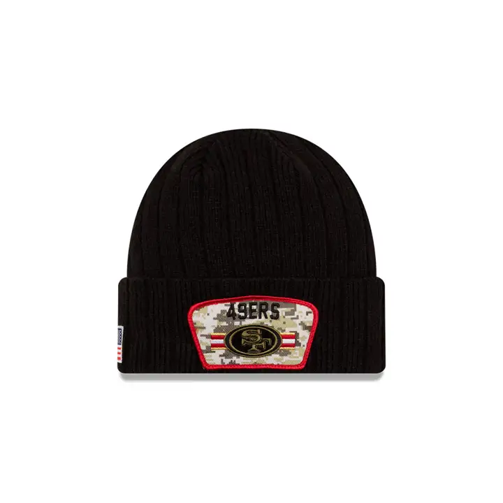 San Francisco 49ers 21 NFL STS Bonnet en tricot noir