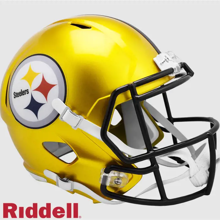 Casque réplique Pittsburgh Steelers Speed Flash JAU/NOI/ROU