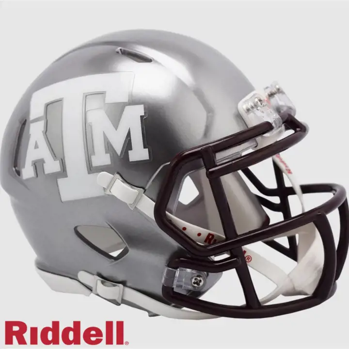 Casque miniature Texas A&M Aggies Speed Flash Alt SILV/BLC