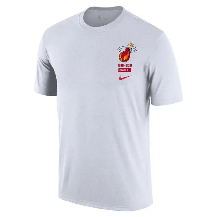 T-shirt à manches courtes CTS NBA Miami Heat WHT