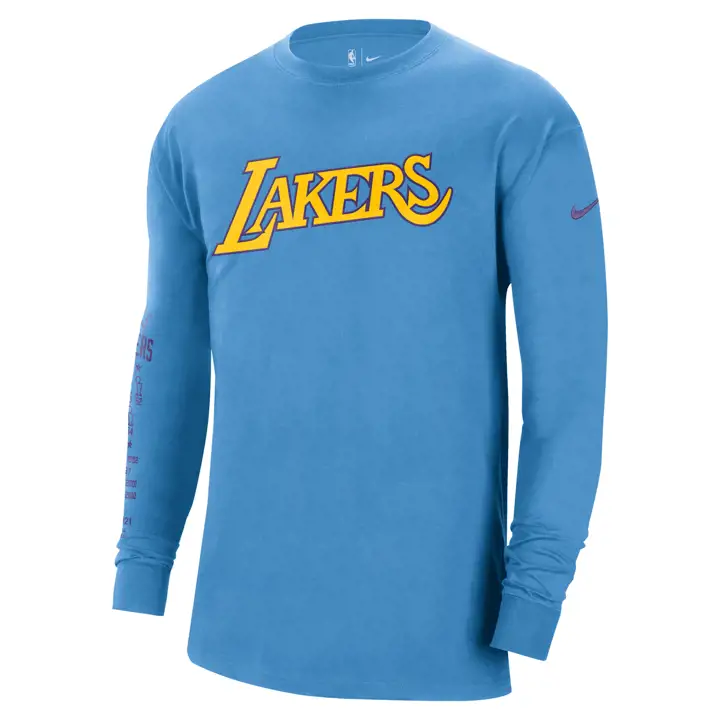 T-shirt à manches longues CTS Moment NBA des LOS ANGELES LAKERS BLEU