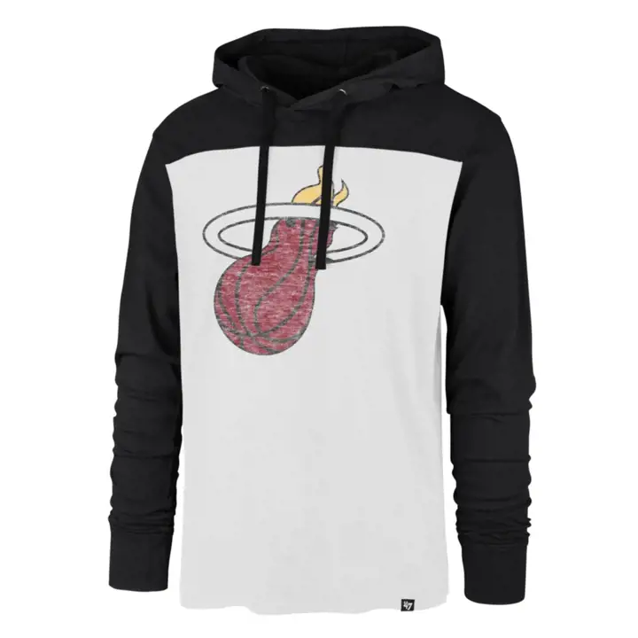 T-shirt à capuche Wooster Miami Heat NBA noir/blanc