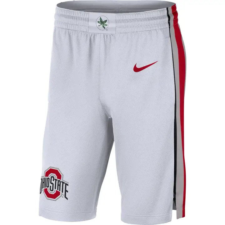Short de basket réplique NCAA Ohio St B (extérieur) blanc