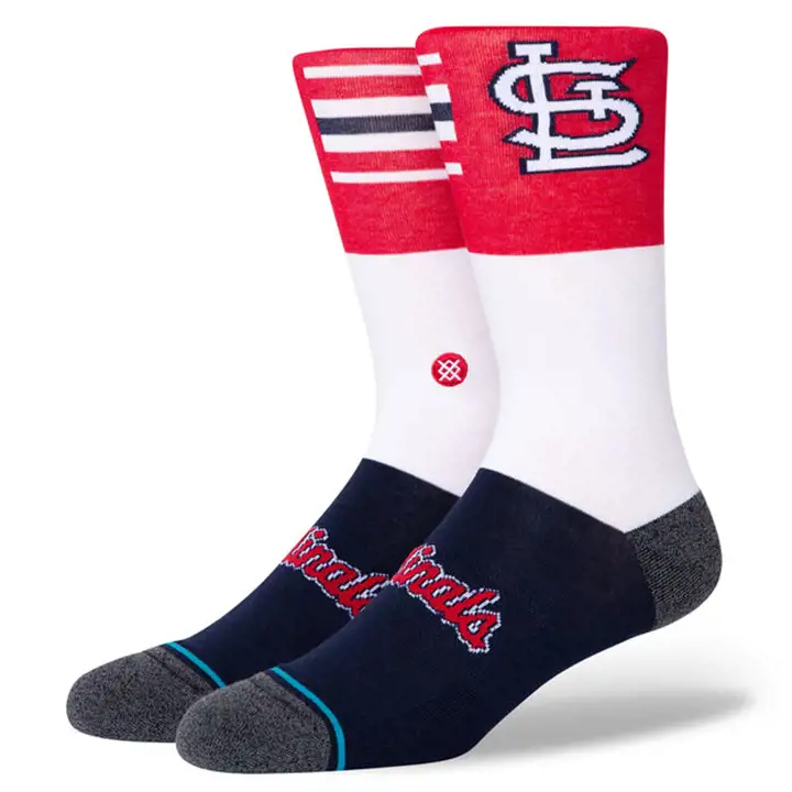 Chaussettes d'équipage avec logo alternatif MLB des St. Louis Cardinals ast