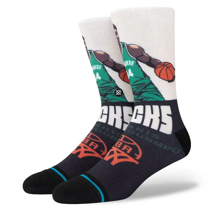 Chaussettes d'équipage Bucks Graded Player Giannis Antetokounmpo TAN