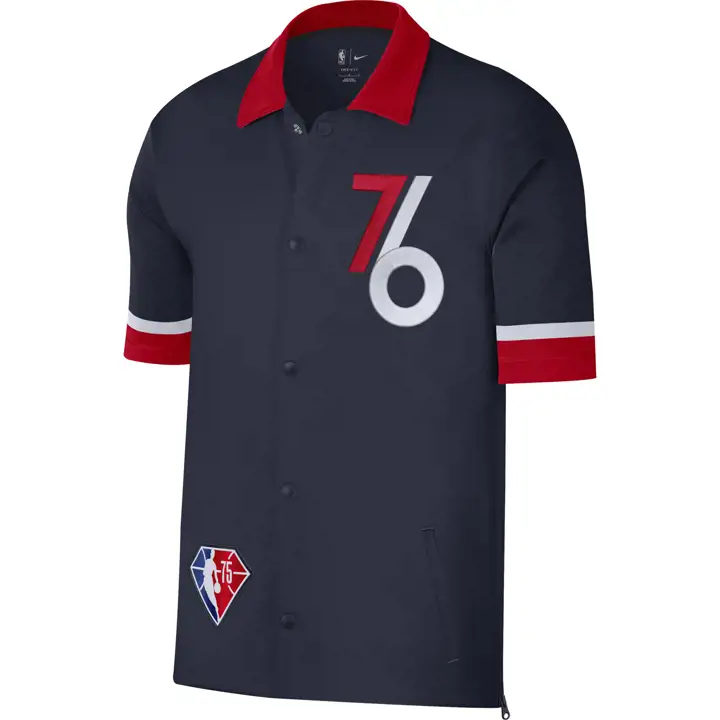 Veste d'échauffement NBA MixTape des 76ers de Philadelphie BLEU MARINE
