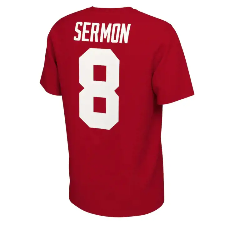T-shirt Ohio State Buckeyes NCAA N&N Réplique Trey Sermon ROUGE