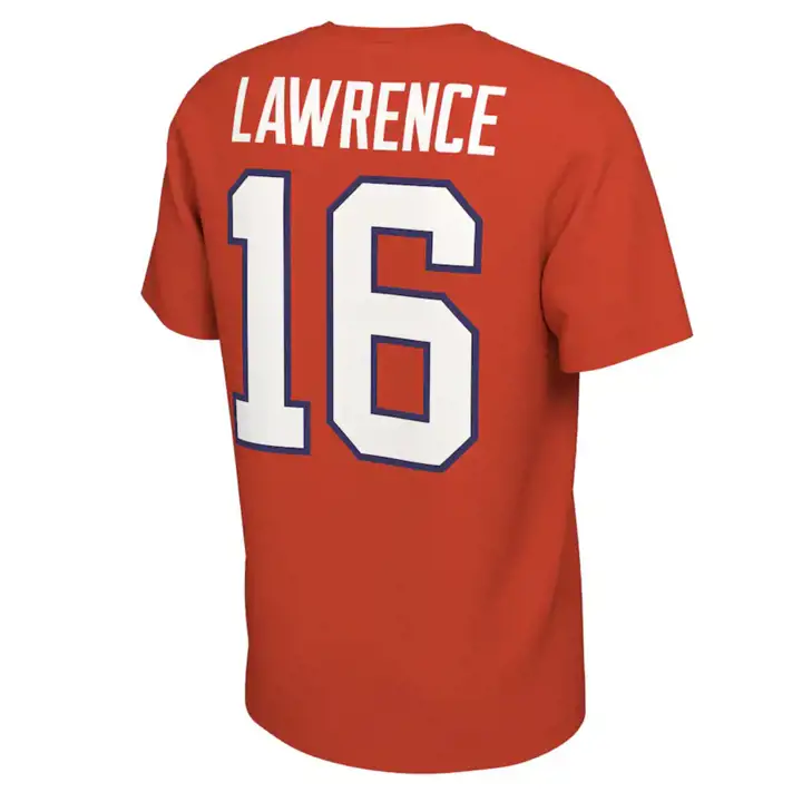 T-shirt réplique Clemson Tigers NCAA N&N Trevor Lawrence ORG