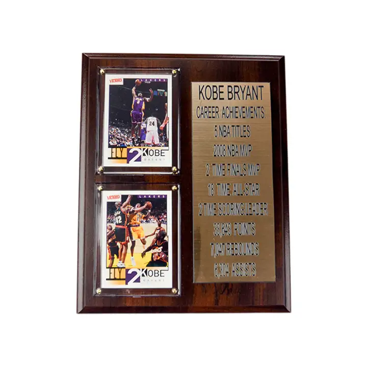 LA LAKERS Plaques Joueur 8x10 Kobe Bryant Ast