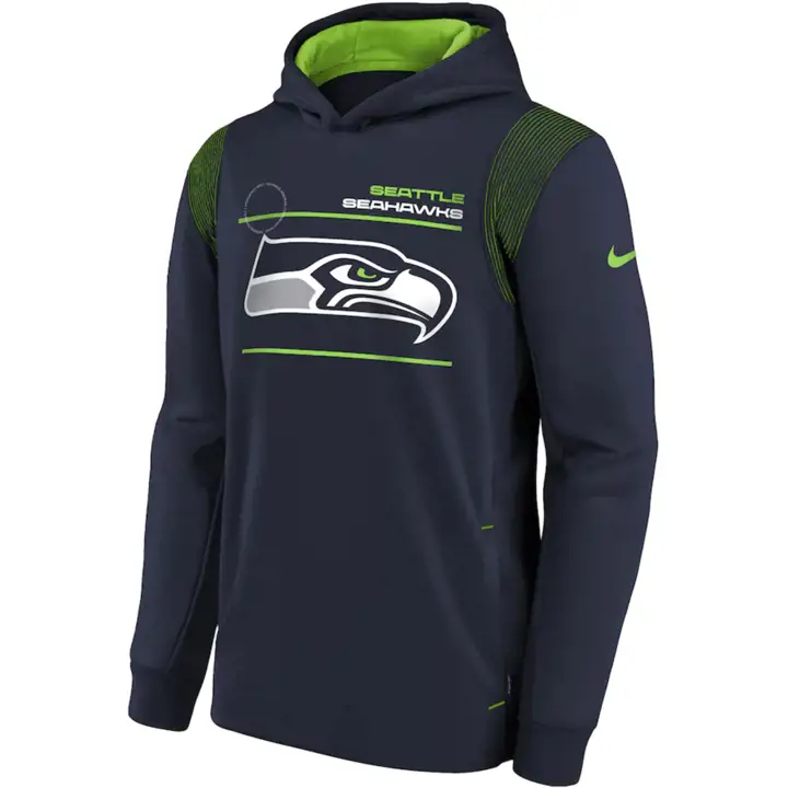Sweat à capuche Seattle Seahawks NFL Therma PO pour jeune, marine 21